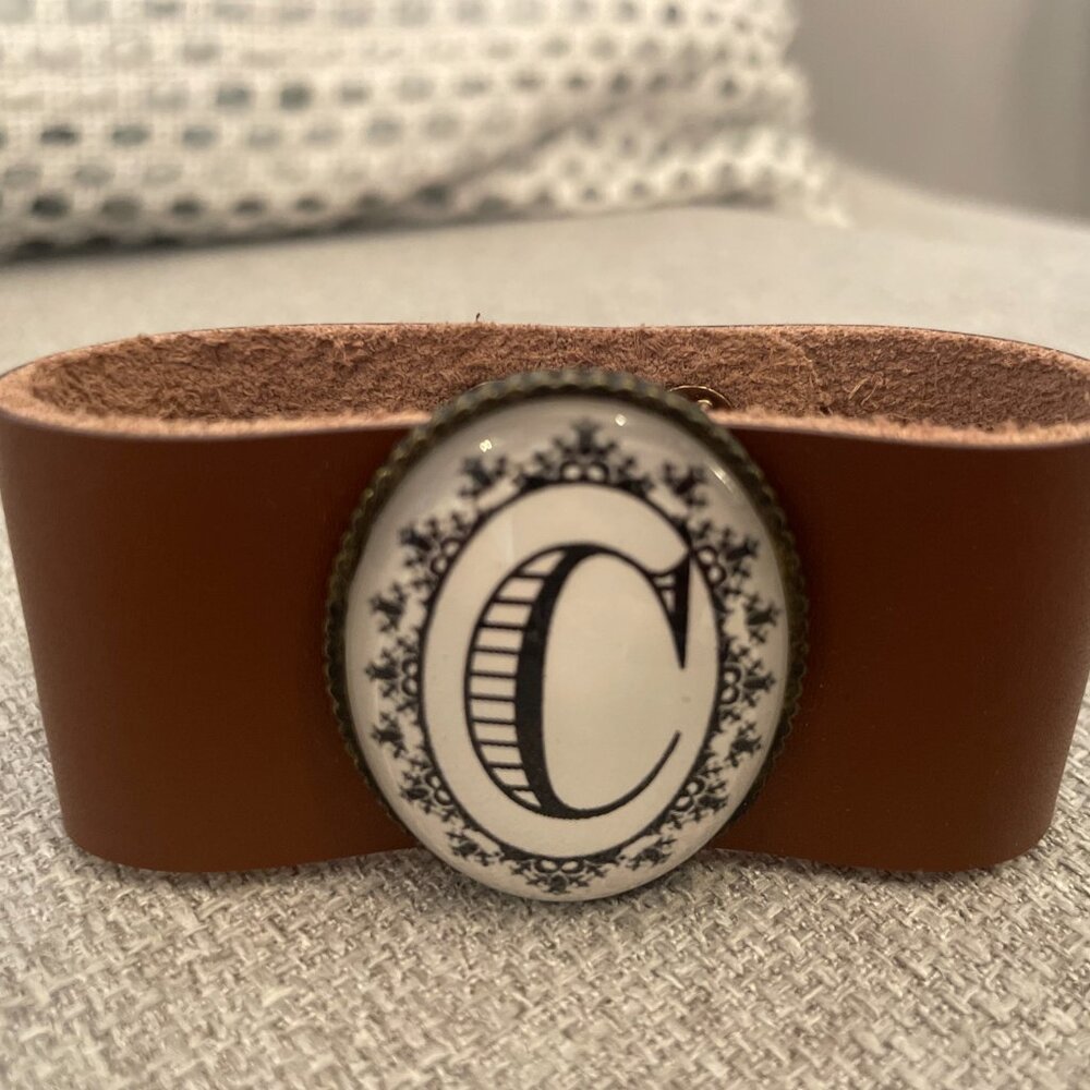 Cuff bracelet- letter "C"